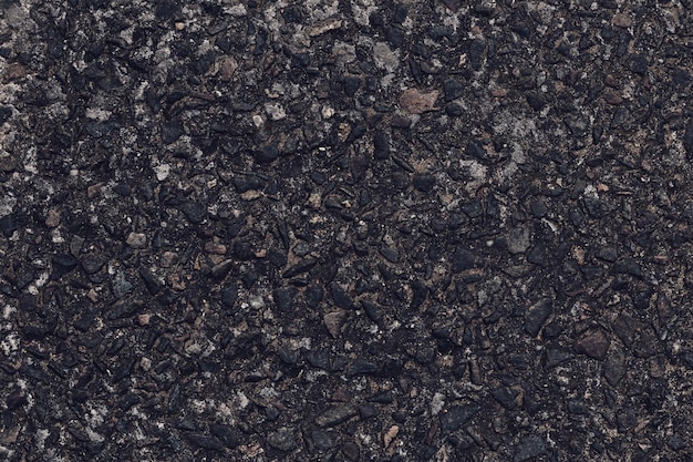 Asphalt texture natural black pattern of roadway for design grainy surface of pavement Abstract dark wallpaper Old weathered urban wall Template with blank space