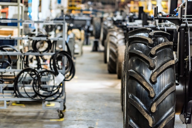 Assembly workshop at big industrial plant