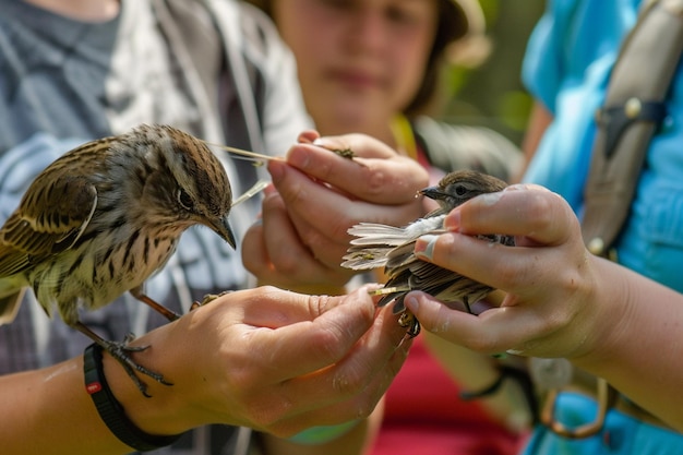 Assisting with bird banding demonstrations ar generative ai