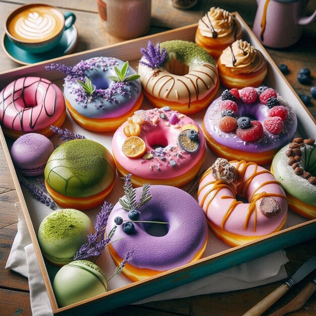 Assorted Artisan Donuts on Tray