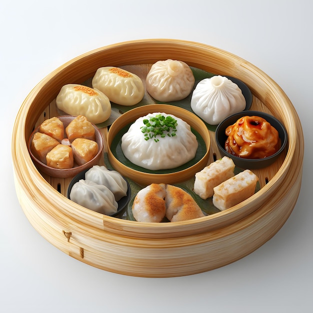 Assorted Dim Sum in Bamboo Steamer