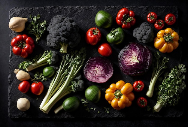 Assorted fresh vegetables background