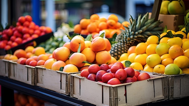 Assorted Fruit Placed on a Table