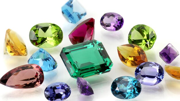 Photo assorted gemstones