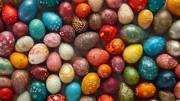 Assorted HandPainted Easter Eggs Collection