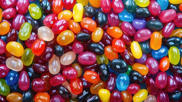 Assorted jelly beans Colorful image great for backgrounds Far shot