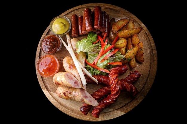 Assorted meat and sausages