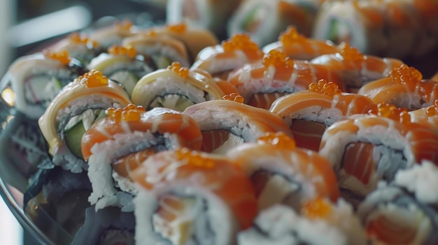 Assorted Sushi Platter with Fresh Toppings