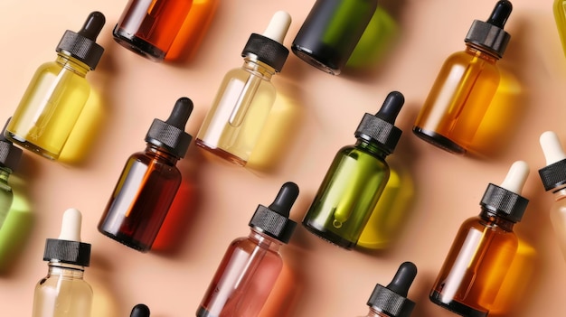 Assorted Vegan Facial Serums Display