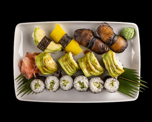 Assorted vegetarian sushi set