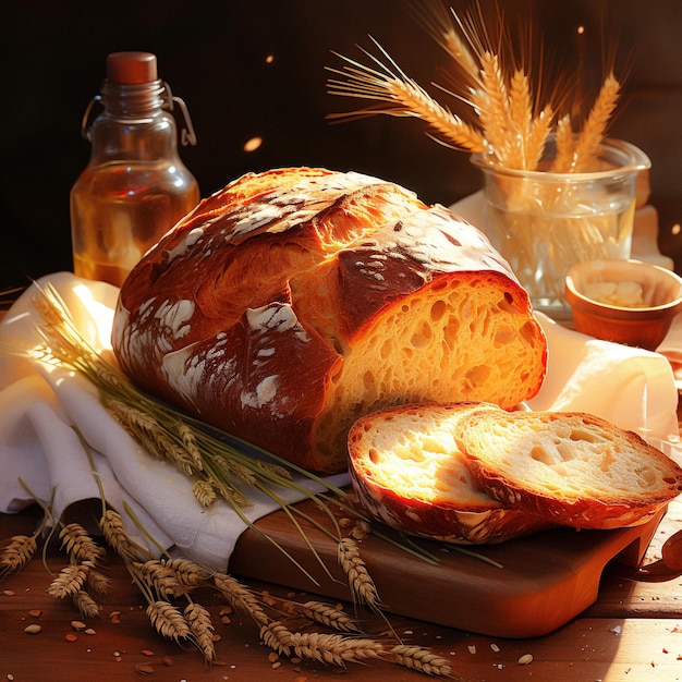 assortment of baked bread