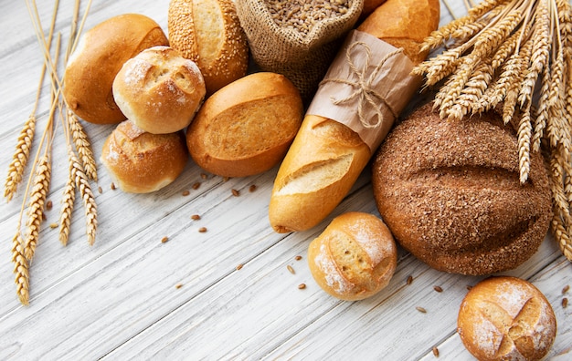 Assortment of baked bread