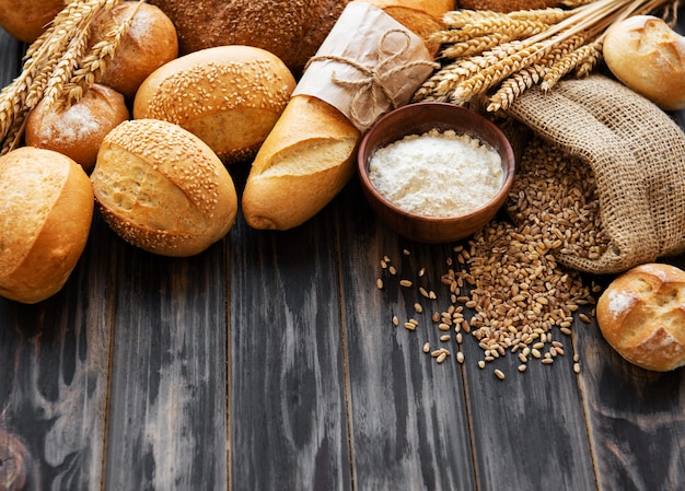 Assortment of baked bread