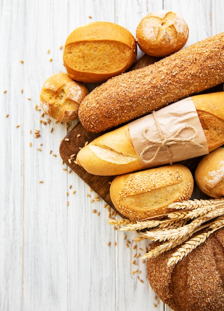 Assortment of baked bread