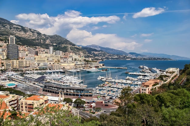 An Assortment of Boats and Yachts in the Habour and Marina at Monte Carlo