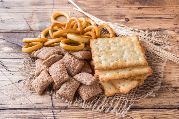 Assortment of cereal confectionery, marshmallow drying cookies