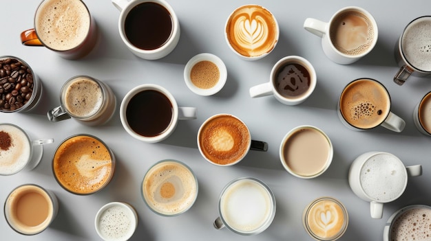 An Assortment of Coffee Drinks