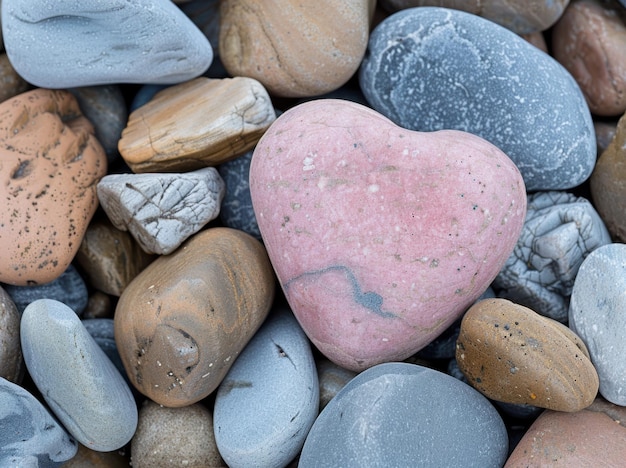 Assortment of colorful river rocks and pebbles