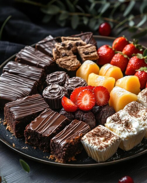 Photo assortment of delicious desserts