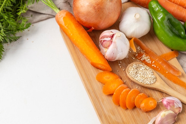 Assortment of delicious raw vegetables