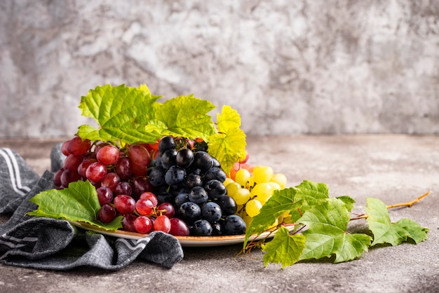 Assortment of different sort of grapes