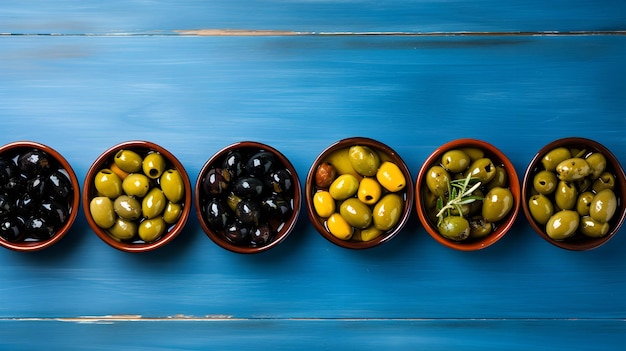 Assortment of fresh olives