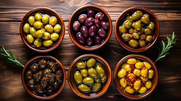 Assortment of fresh olives