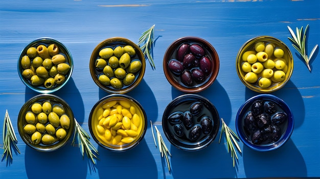 Assortment of fresh olives