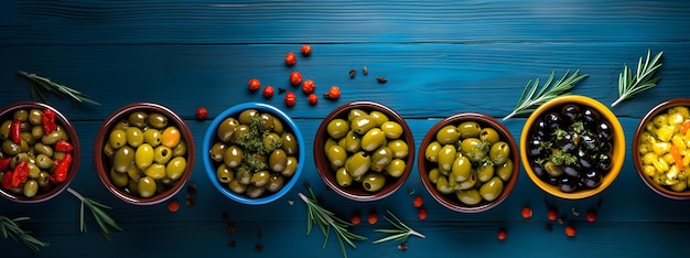 Assortment of fresh olives