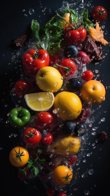 Assortment of healthy vegetables beautiful product photography with soft shaddows healthy lifestyle nutrition and eating Generative Ai