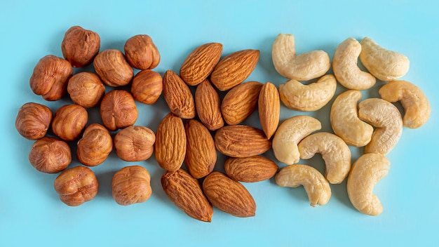 Assortment of various types of nuts