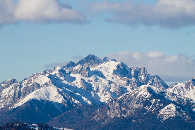 Asta peak view High mountain in italian alps