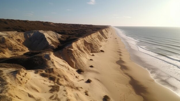 Astel Sandy Coast from a Drones Perspective Generative ai