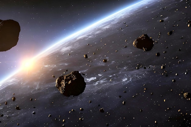 Asteroid field found in space