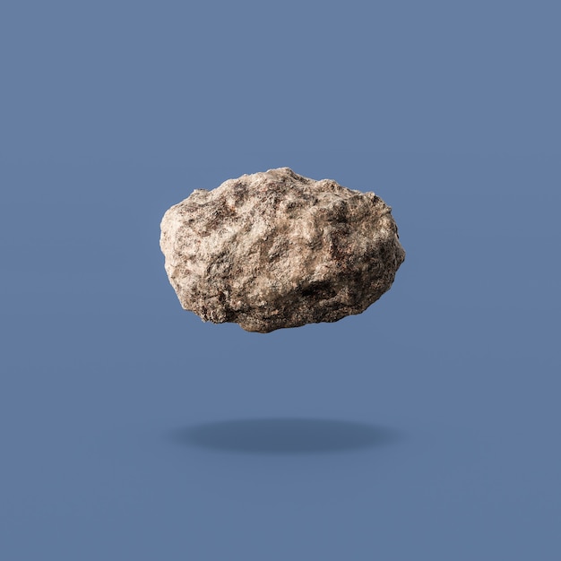 Asteroid Isolated on Blue Background