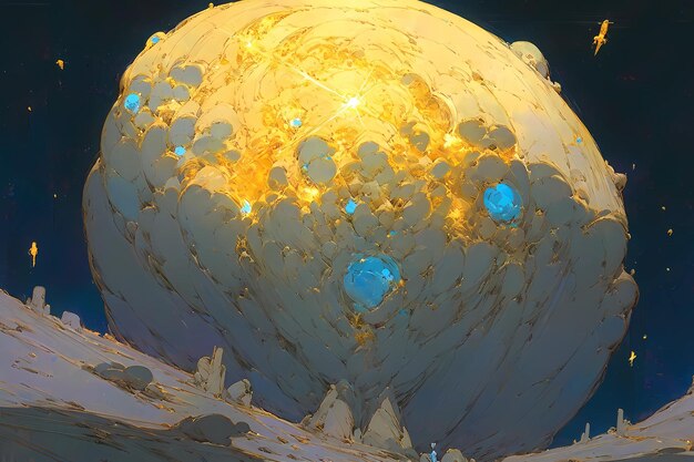 Asteroid made entirely of pure magical gold