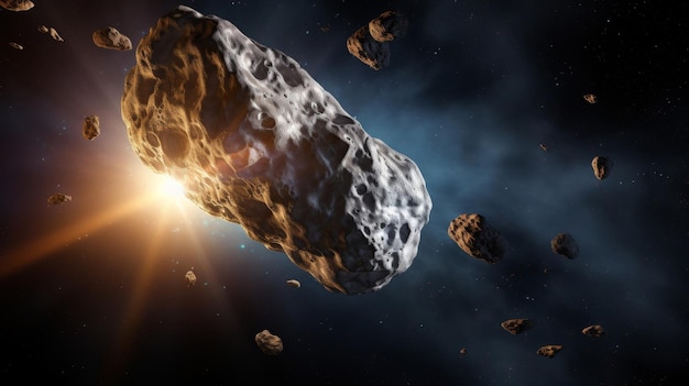 Photo asteroids in space