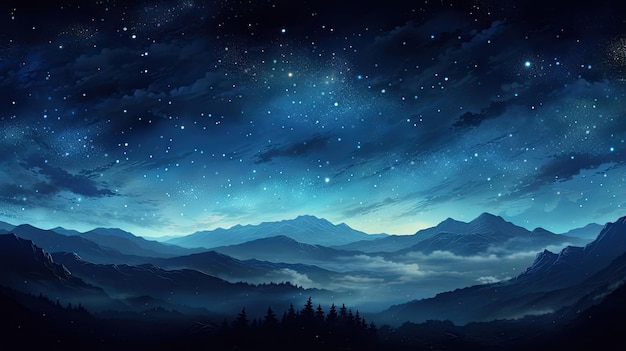 Astonishingly detailed night sky with constellations