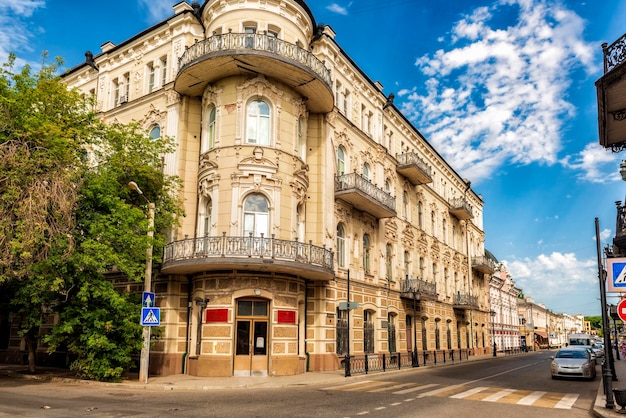 Astrakhan landscape crossroads of Nikolskaya and Fioletova streets