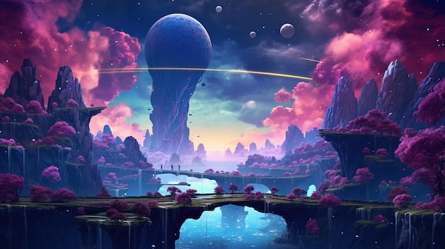 Astral dreamscapes digital art illustration