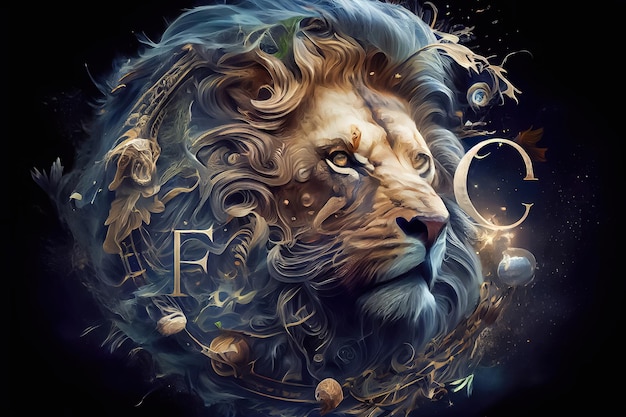 The astrological horoscope Leo Generative AI