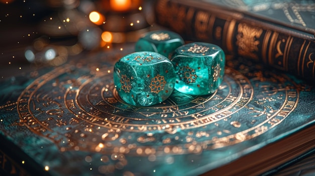 Astrology predictions and fortune telling with horoscope dice