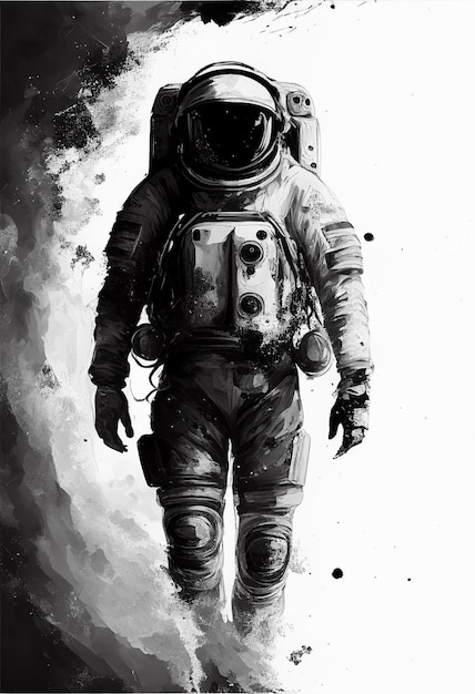 Astronaut art print featuring the painting astronaut by asp arts