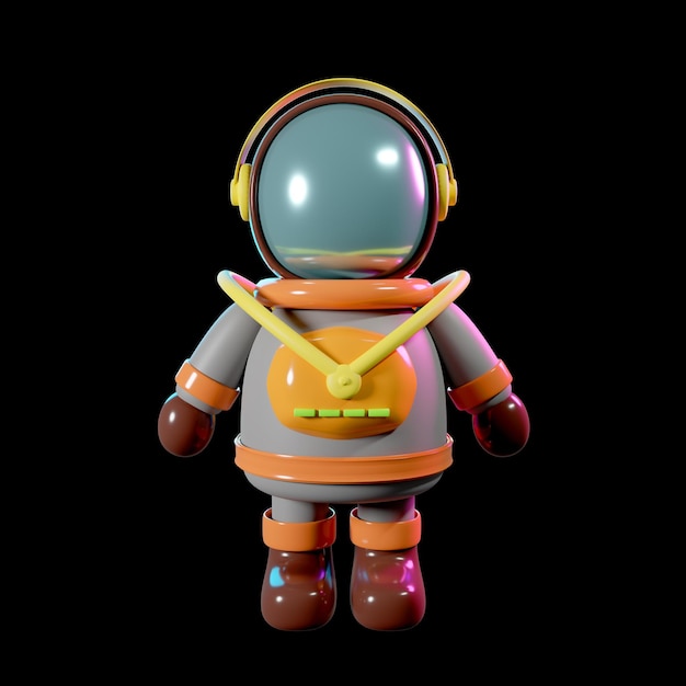 Astronaut cartoon model 3D rendering