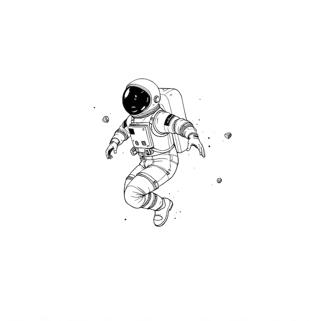 Astronaut floating in spaceGenerative Ai