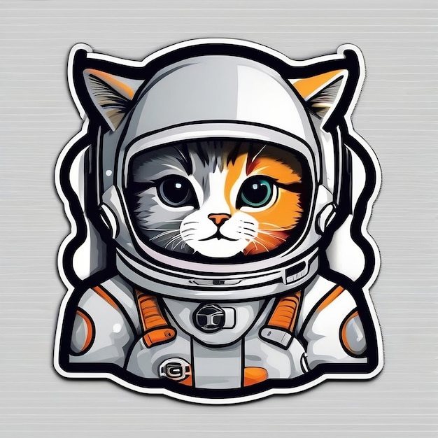 astronaut kitten sticker with AI