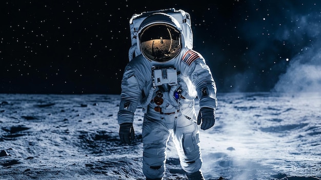 an astronaut on the moon with the words quot astronaut quot on the moon