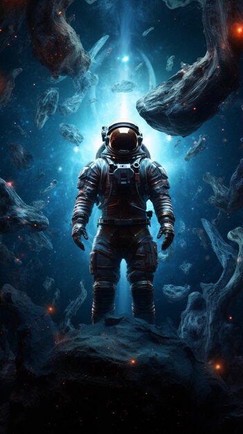 Astronaut in outer space Elements of this image furnished by NASA generated ai