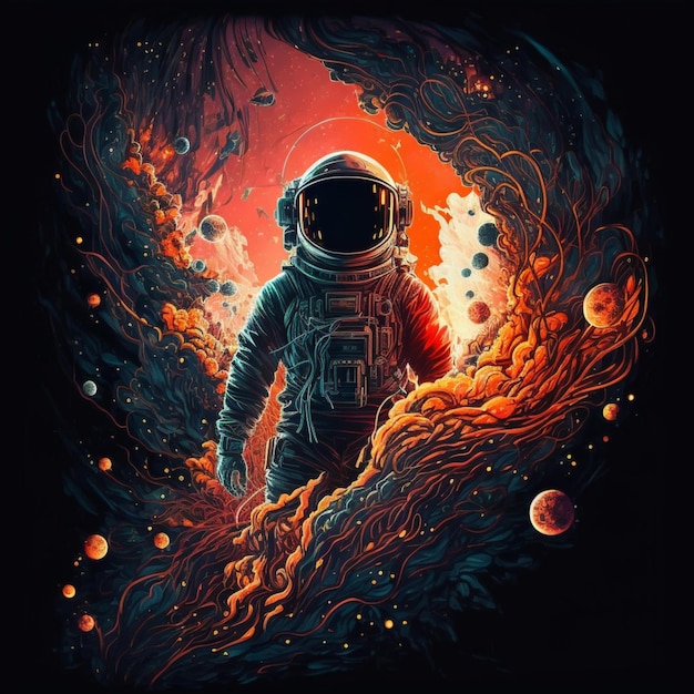 Astronaut in outer space