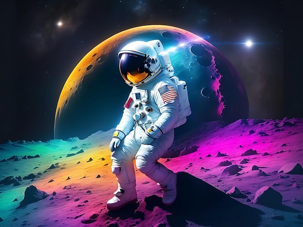 Astronaut In The Space Ai generator